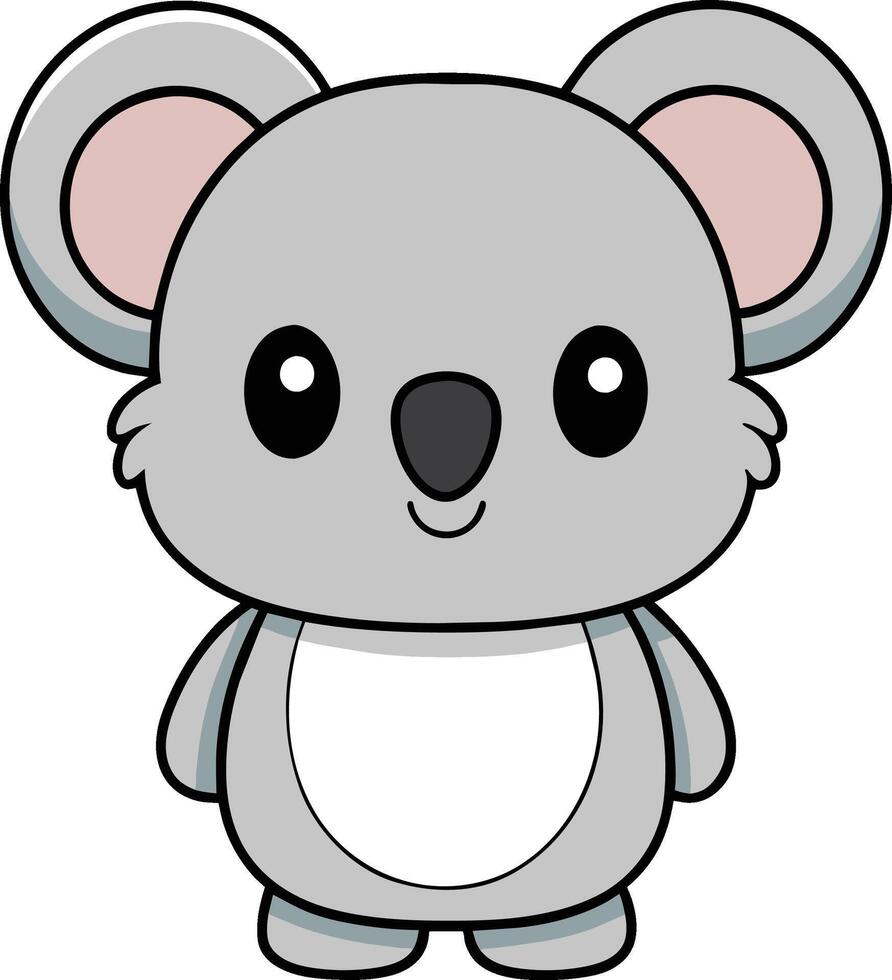 minimaliste mignonne koala , charmant illustration vecteur