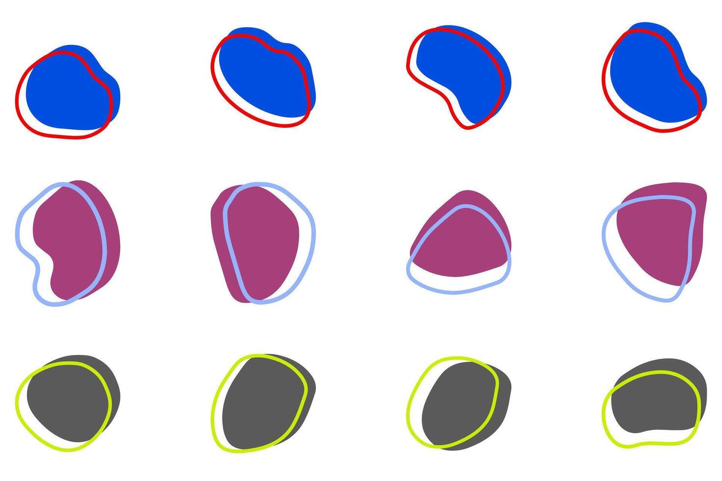 Facile goutte abstrait forme conception ensemble vecteur