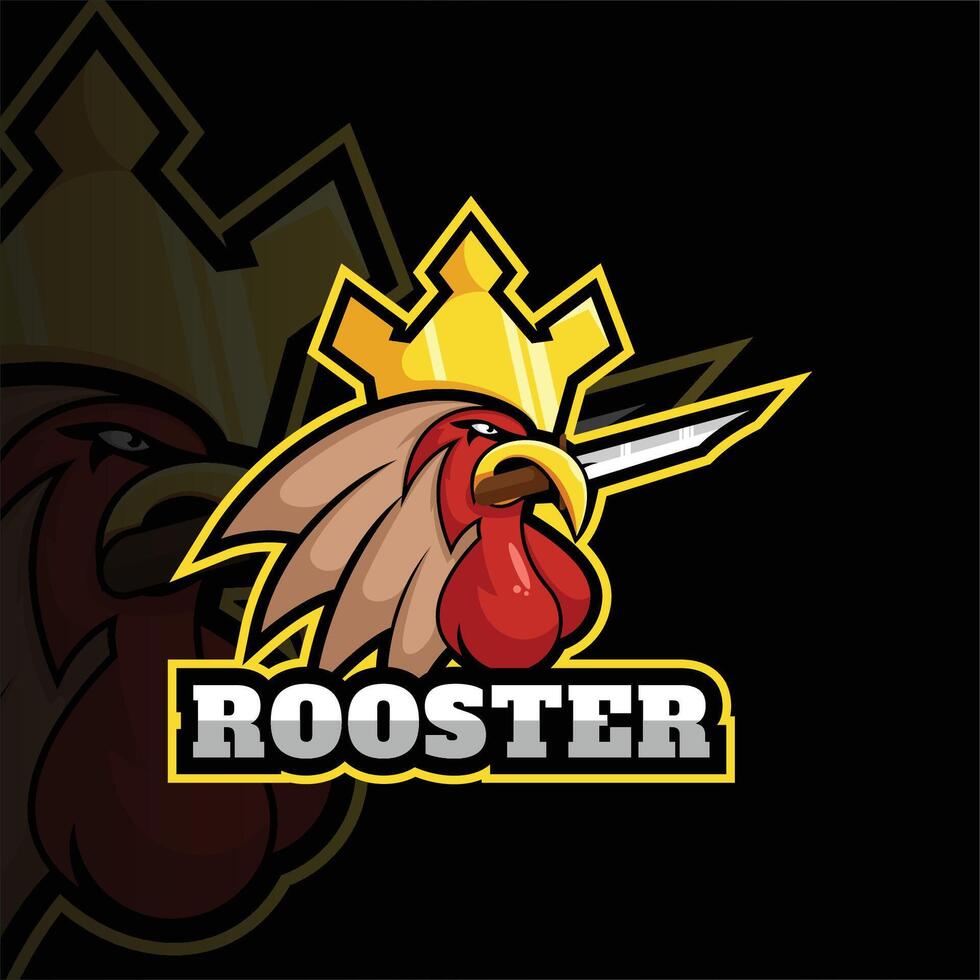 coq animal mascotte logo esport logo équipe Stock images vecteur