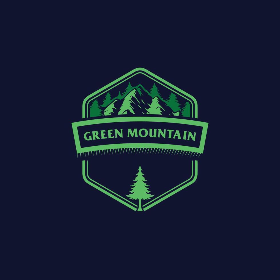 logo d'aventure en montagne vecteur