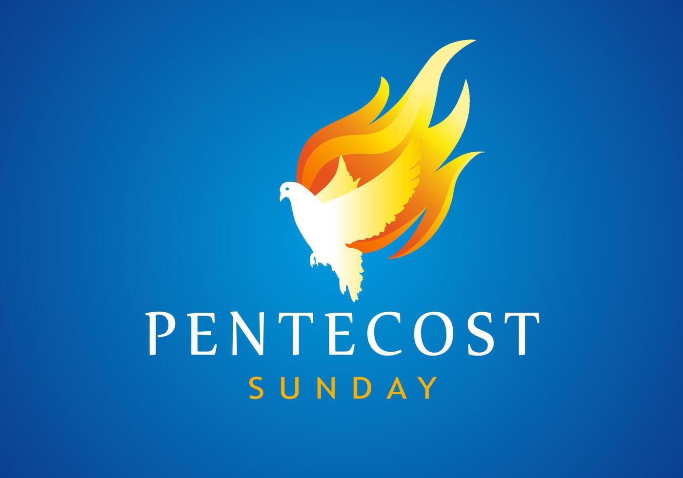 Pentecôte dimanche bannière. social médias affiche. Christian logo concept vecteur