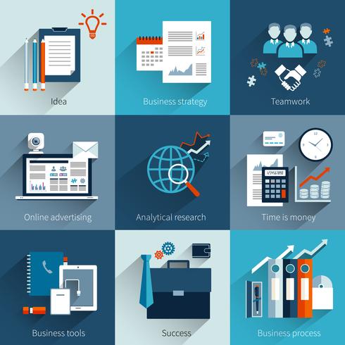 Ensemble de concepts d&#39;affaires vecteur