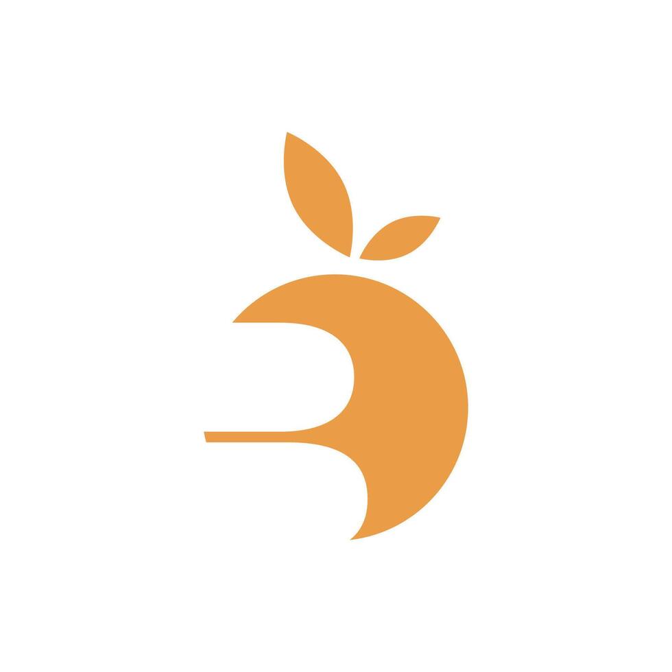lettre b logo avec Orange Créatif et moderne logo vecteur