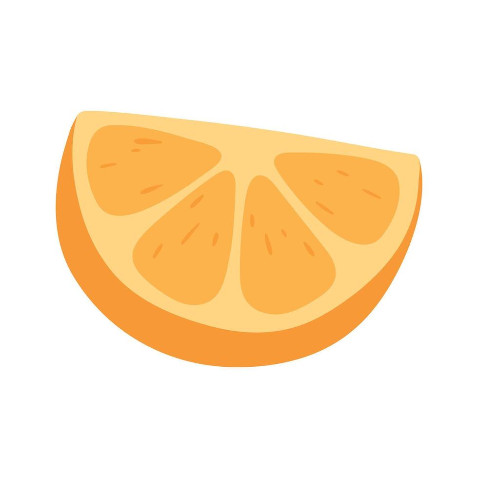 Orange fruit tranche icône pour écraser et Mojito été boisson Ingrédients élément illustration vecteur
