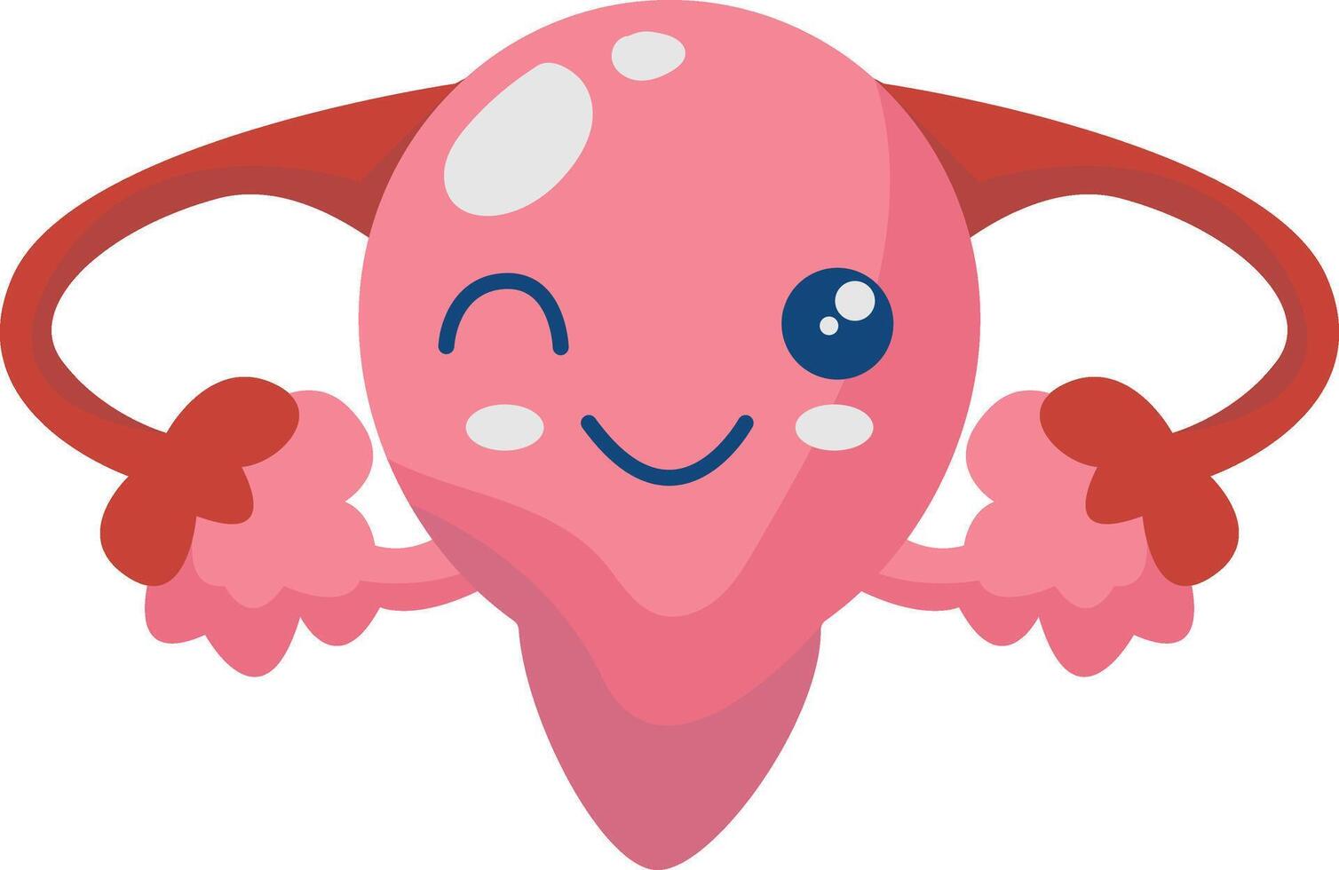 mignonne Humain interne organes personnage. sourire organes dessin animé sur blanc Contexte vecteur