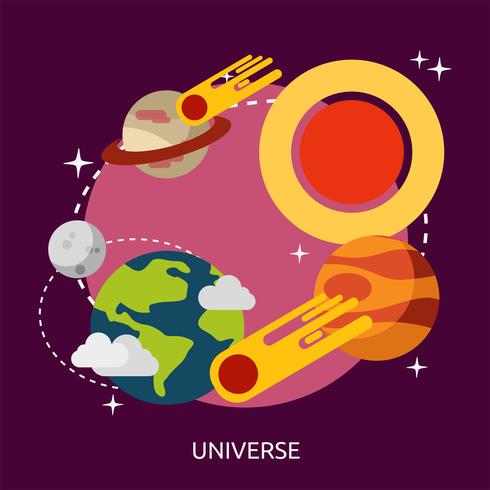 Univers Illustration conceptuelle Design vecteur