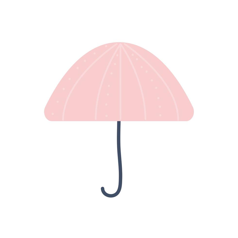 parapluie mignon avec une couleur rose vecteur