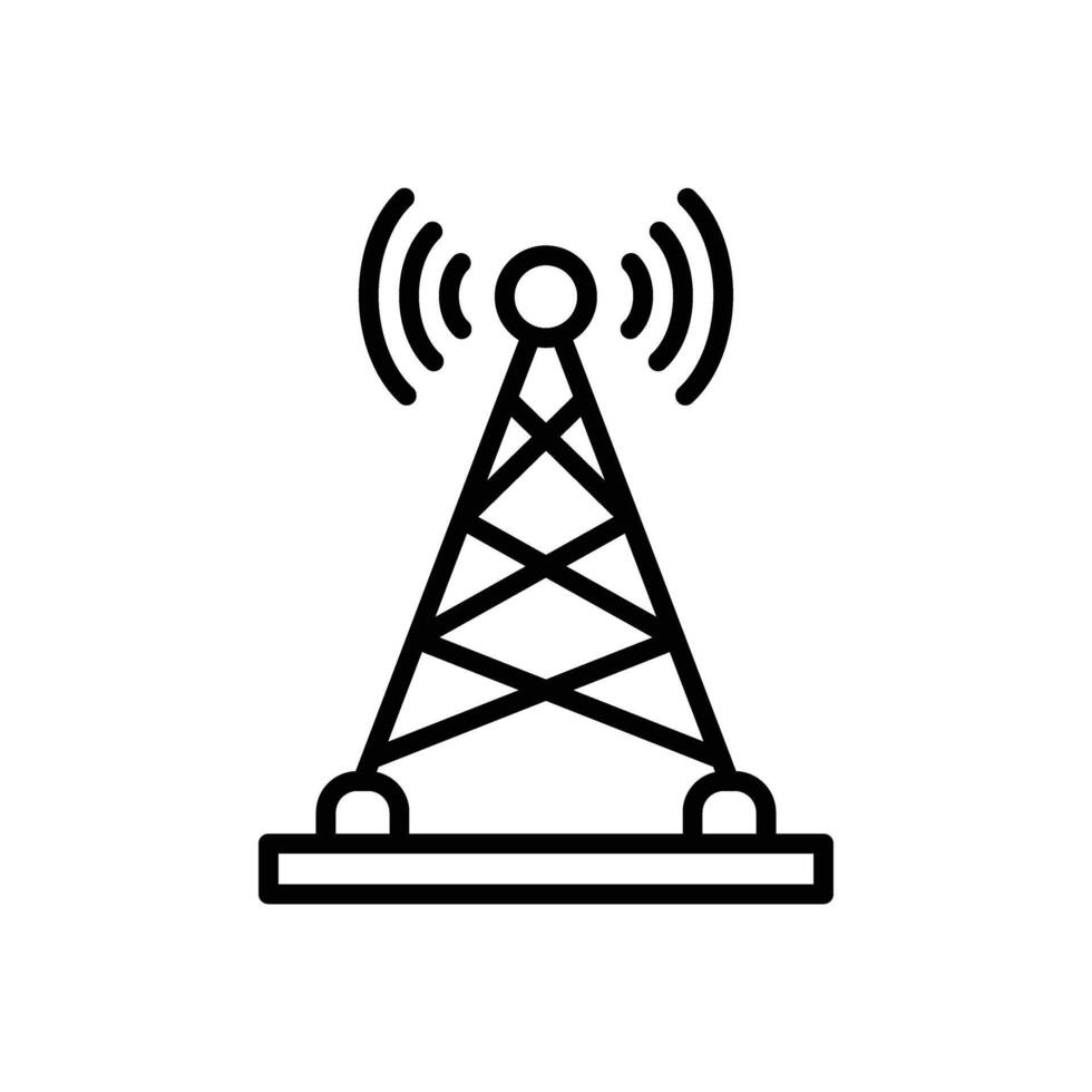 signal la tour ligne icône conception vecteur