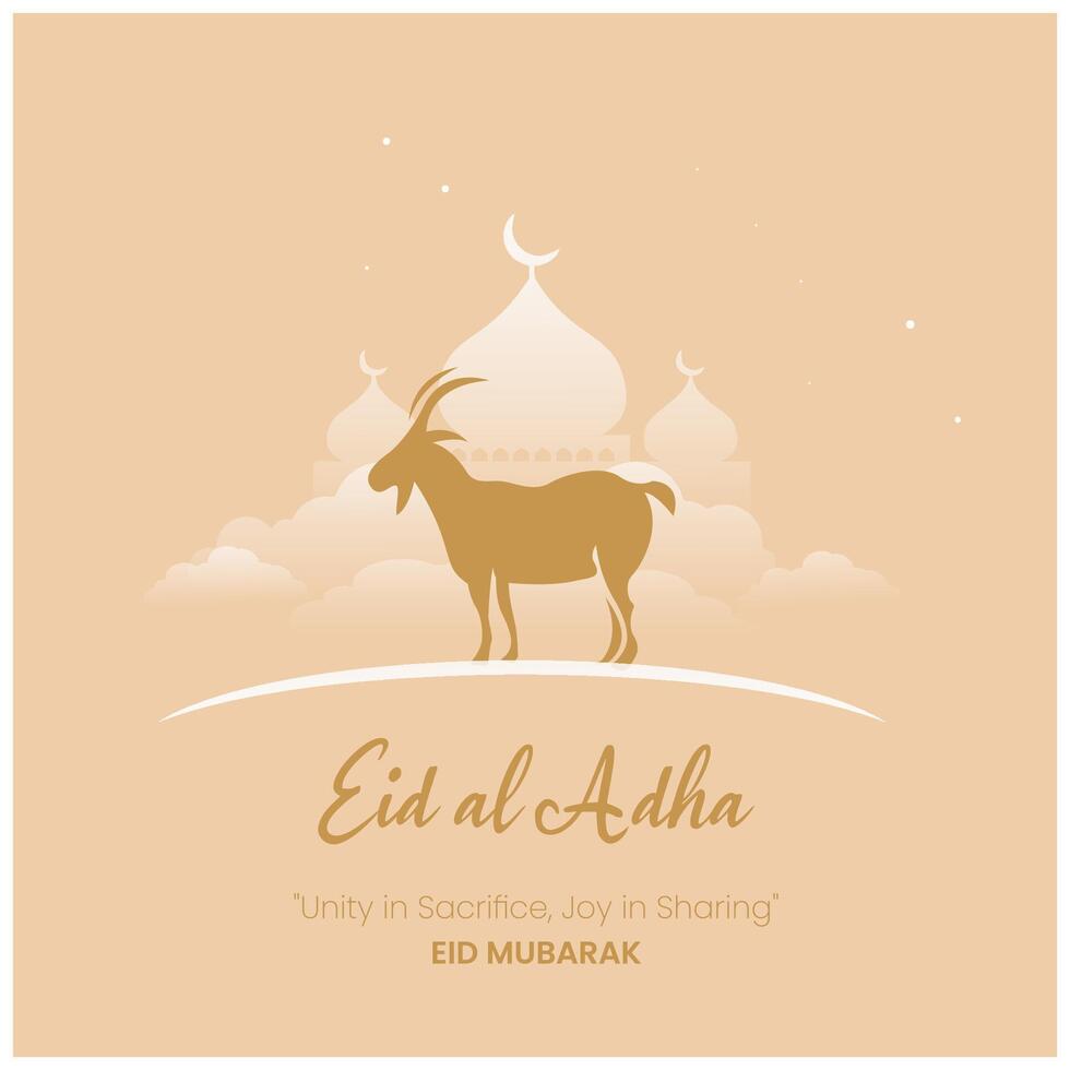 illustration du festival islamique eid al adha mubarak vecteur