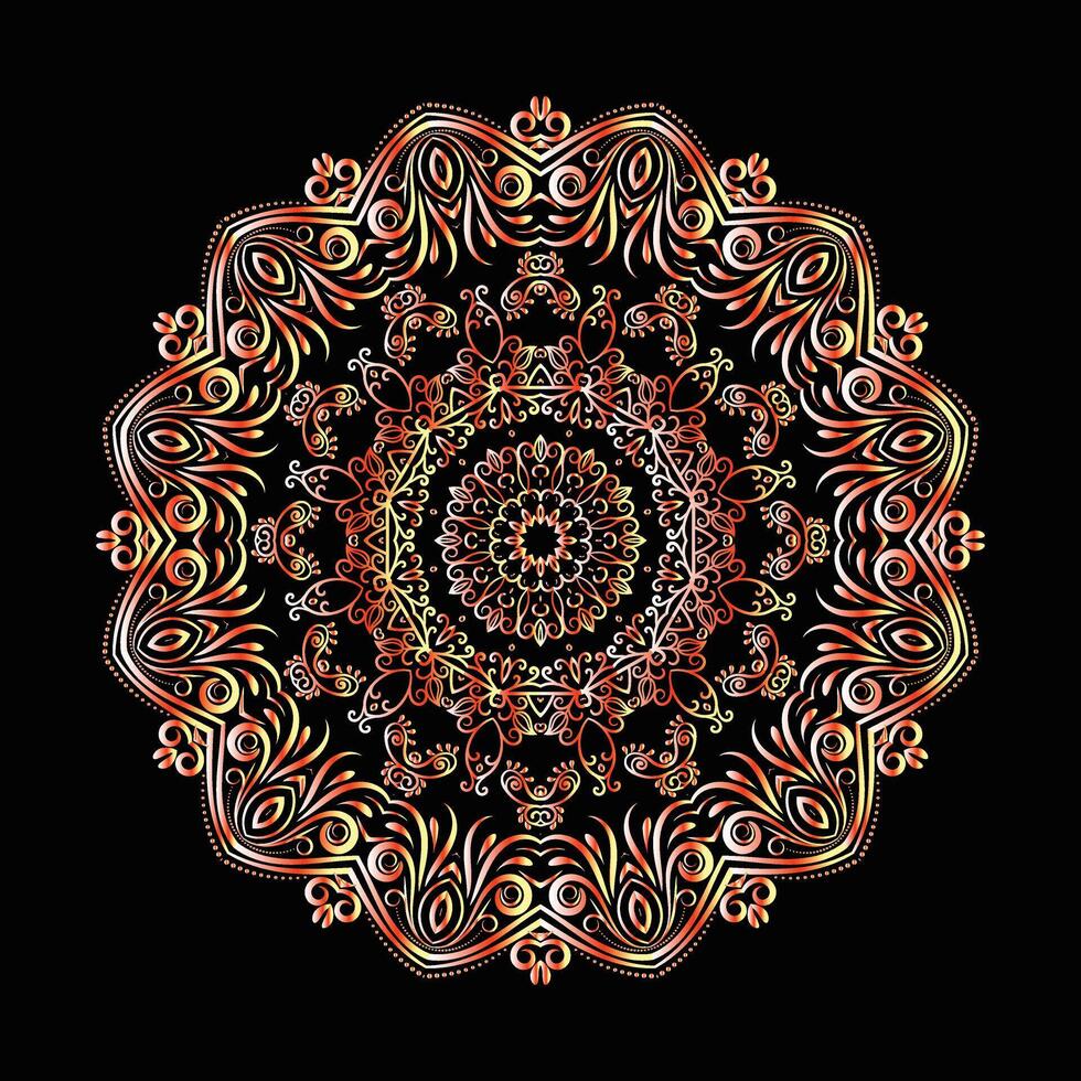 Créatif floral février modèle mandala conception vecteur