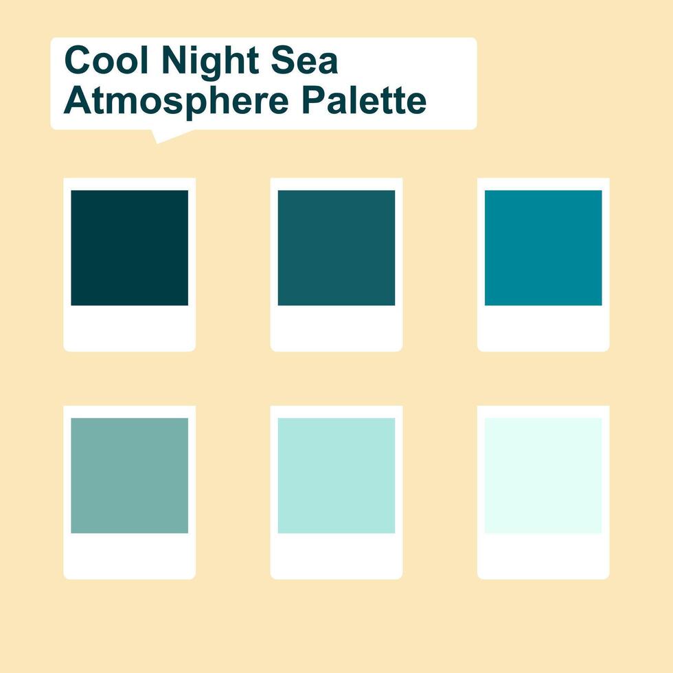 cool nuit mer atmosphère palette. sarcelle Couleur palette. menthe Couleur décoration. nuit forêt ressentir vecteur