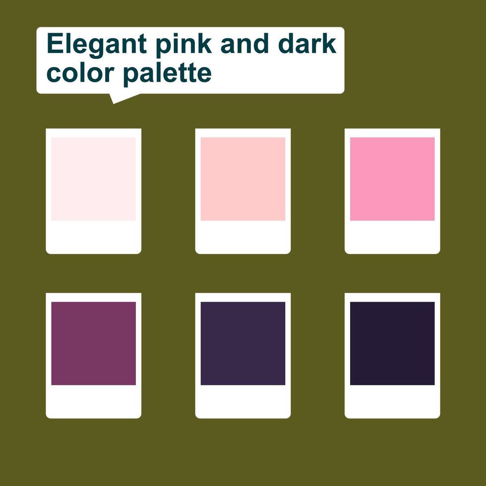 élégant rose et foncé Couleur palette. élégant mariage ressentir avec une foncé et lumière thème. le Couleur combinaison est rafraîchissant et accrocheur vecteur