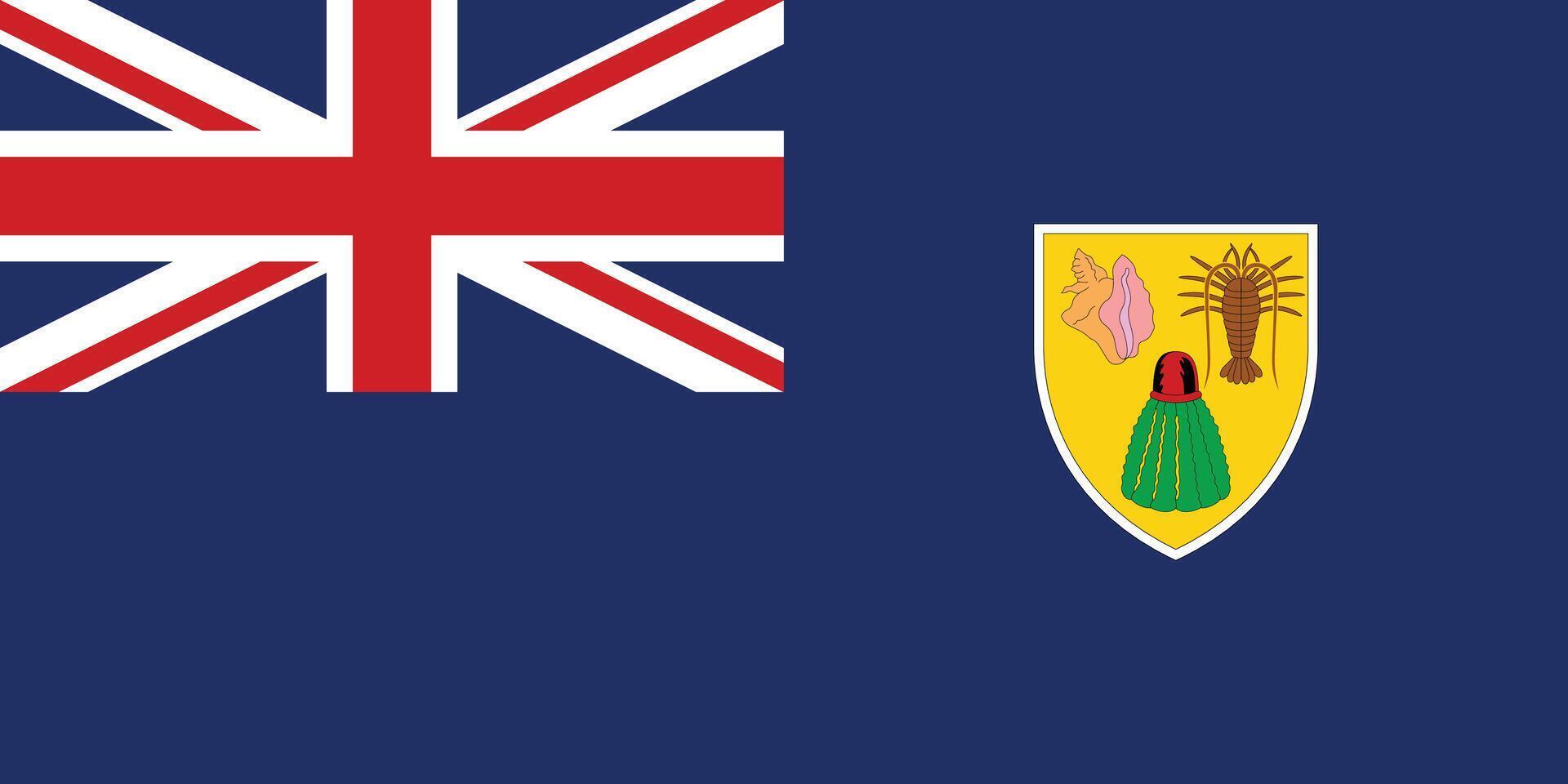 drapeau de le les turcs et caicos îles vecteur