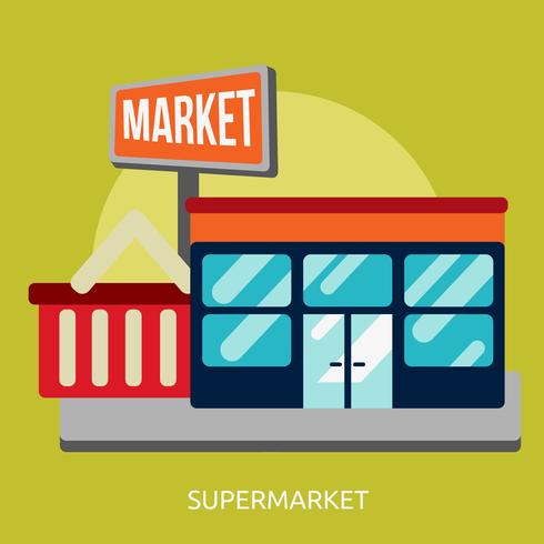 Supermarché Conceptuel illustration Design vecteur