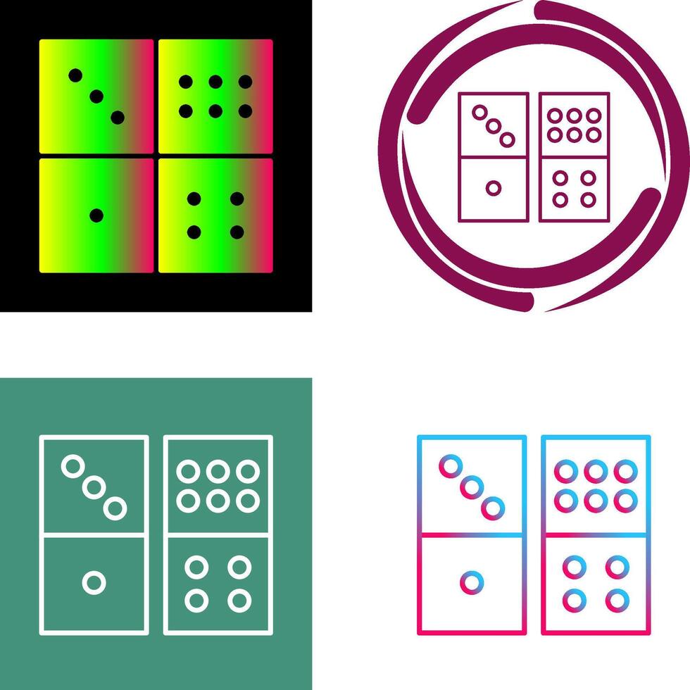 domino Jeu icône conception vecteur