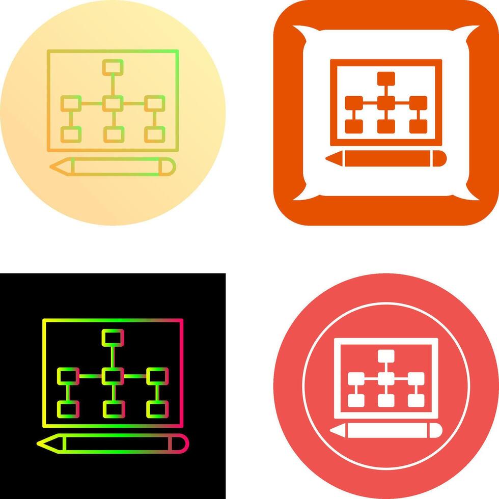 dessiner hiérarchie icône conception vecteur