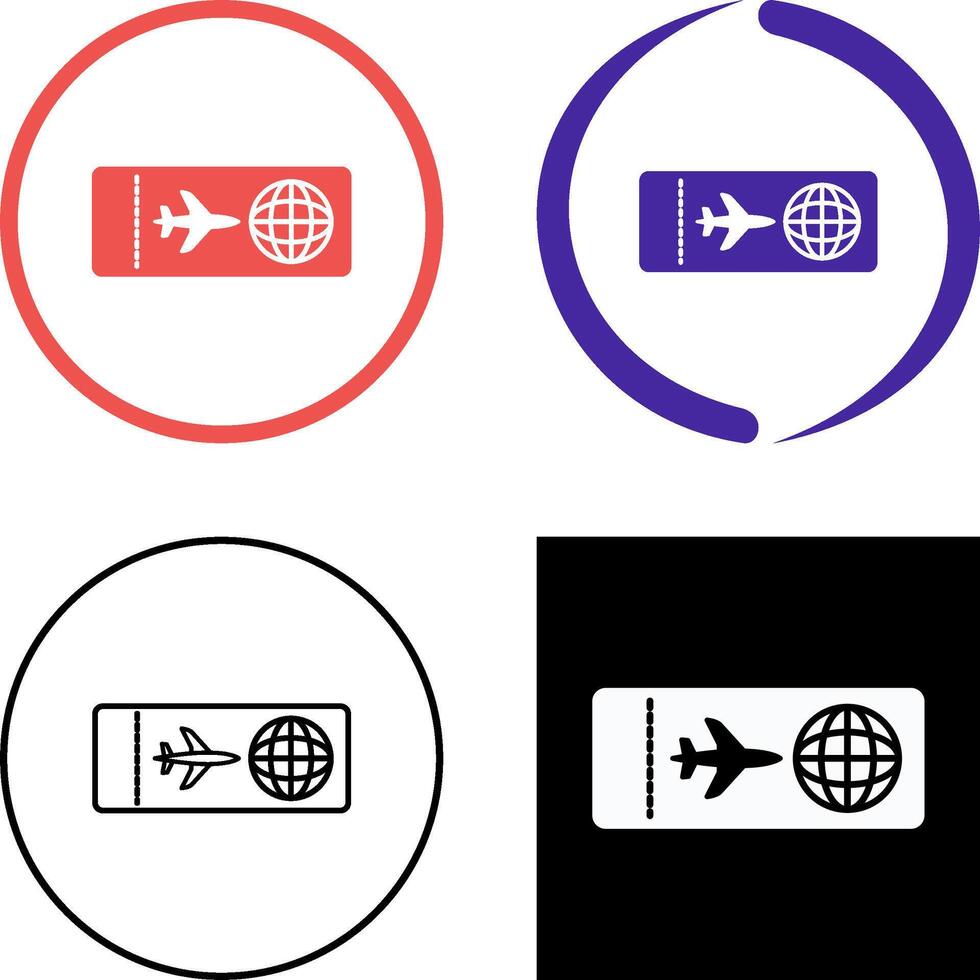 conception d'icône de billets d'avion vecteur