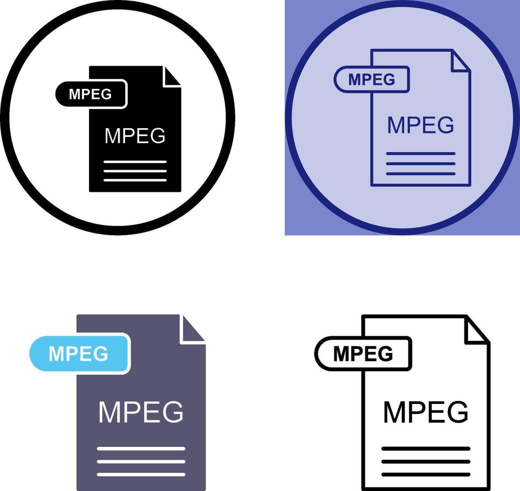 mpeg icône conception vecteur