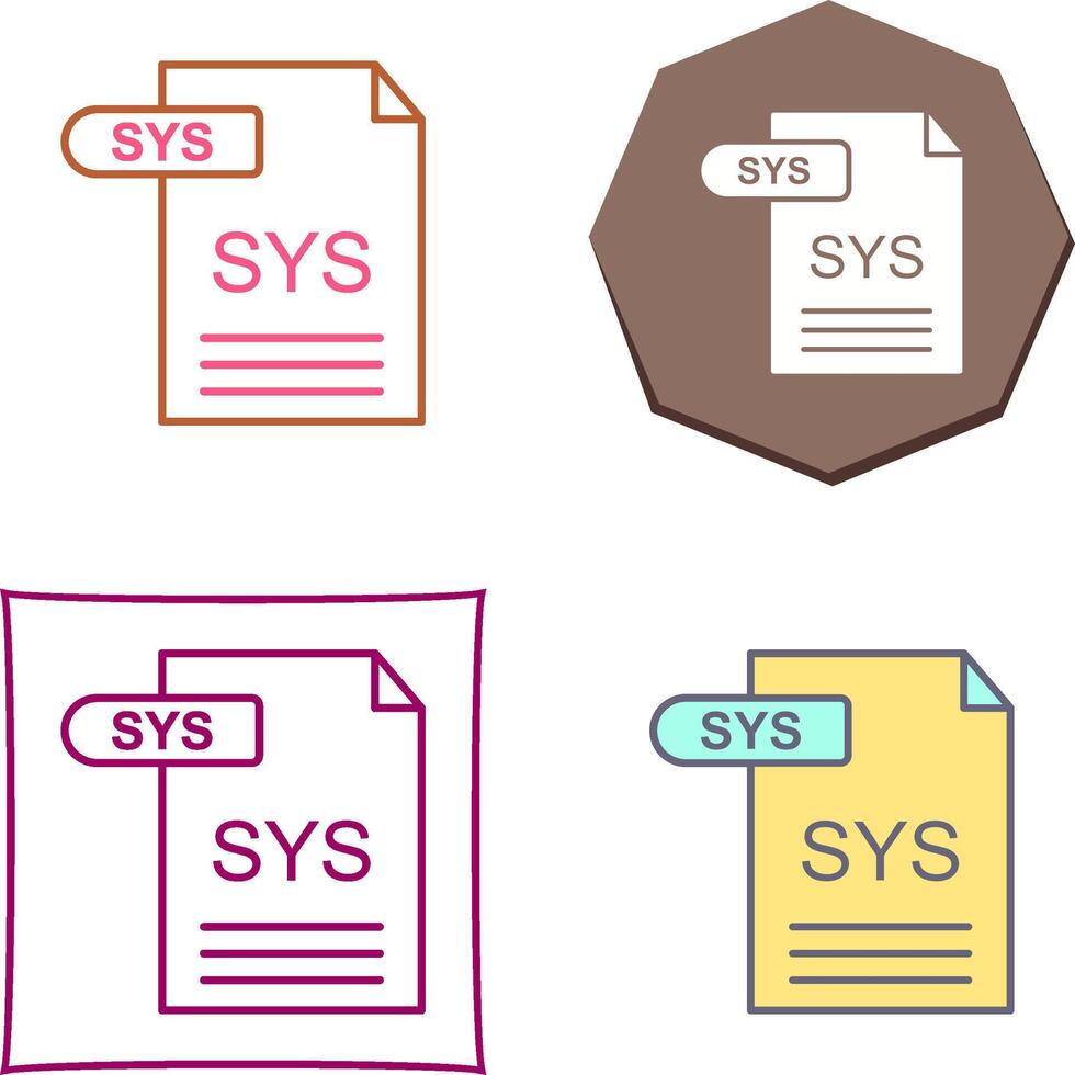 sys icône conception vecteur