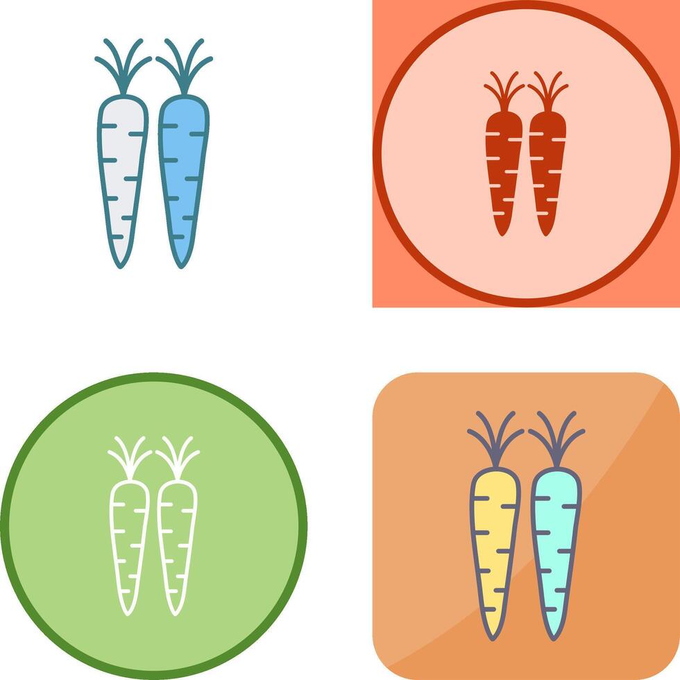 carottes icône conception vecteur
