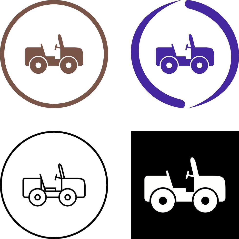 conception d'icône de jeep safari vecteur