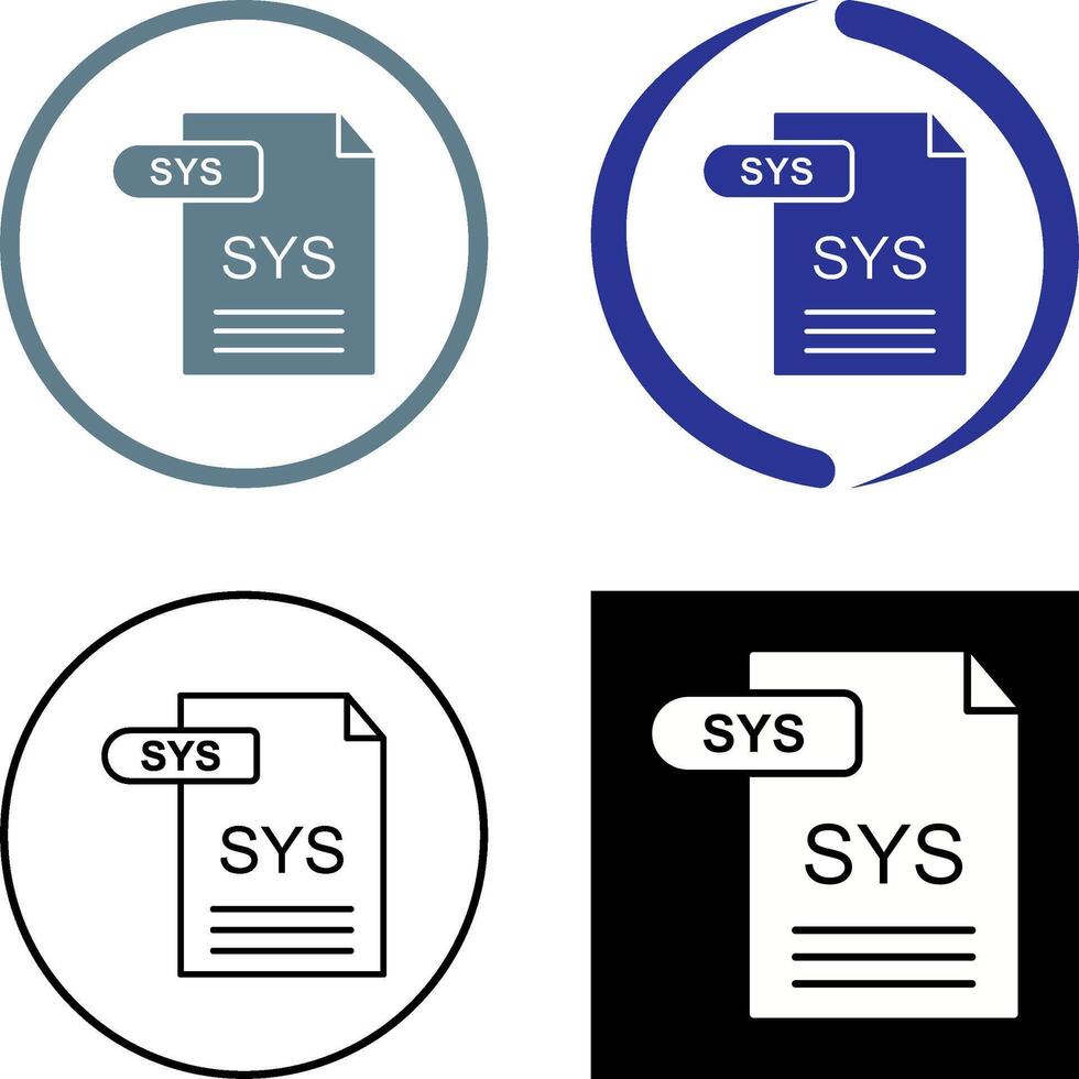 sys icône conception vecteur