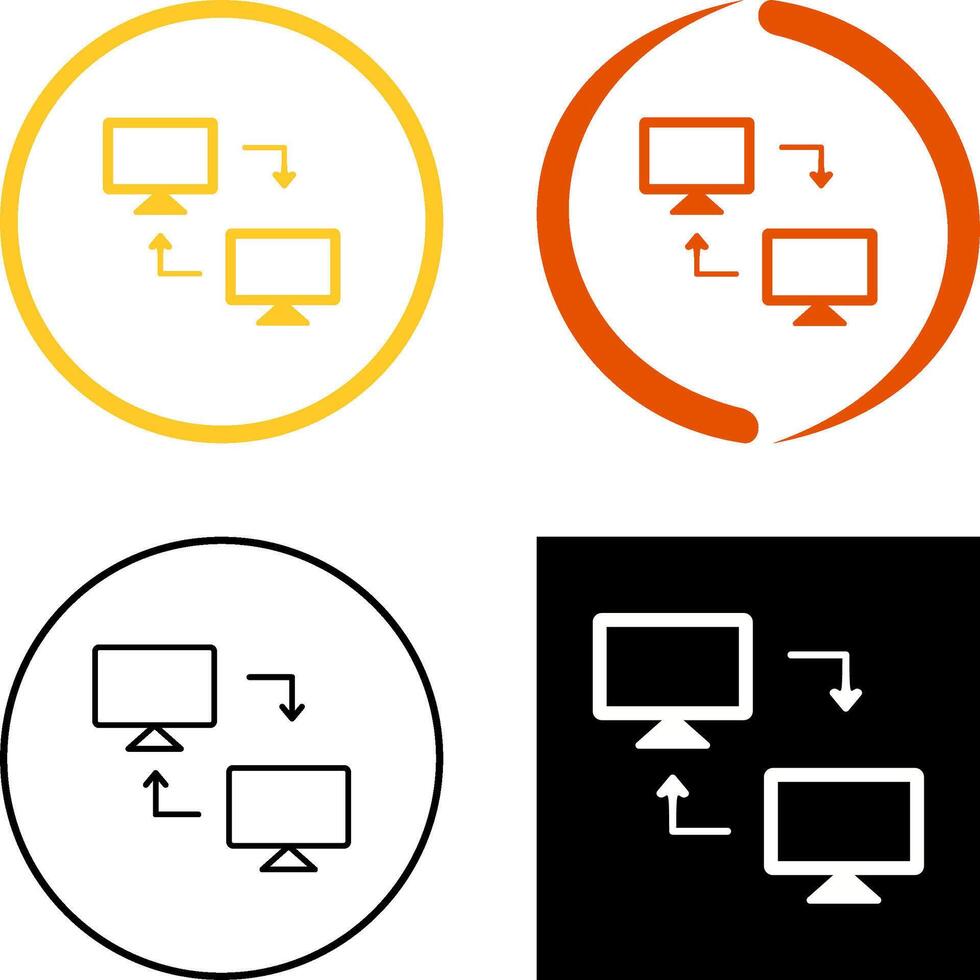 partage systèmes icône conception vecteur