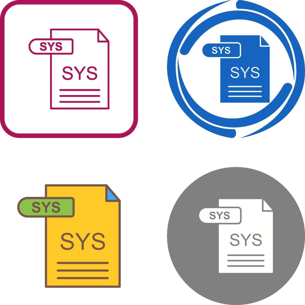 sys icône conception vecteur