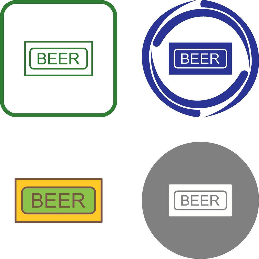 Bière signe icône conception vecteur