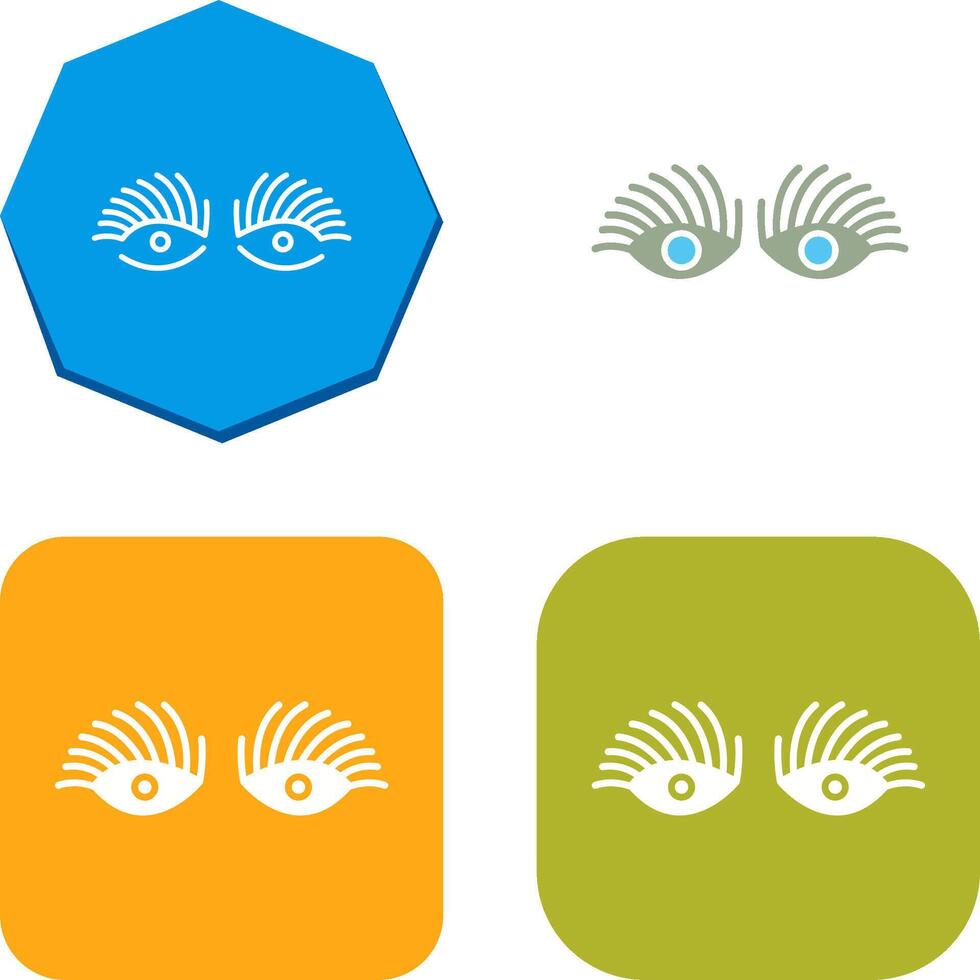 longs cils icône conception vecteur