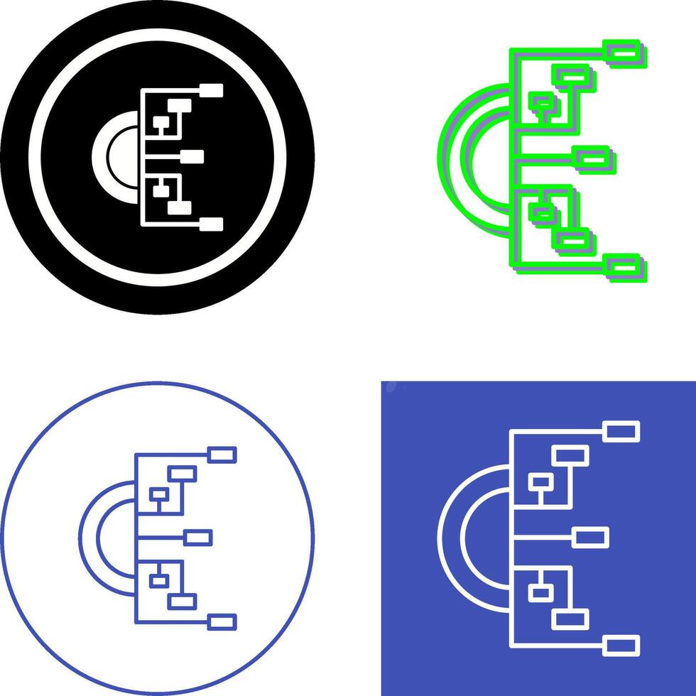 conception d'icône d'organigramme vecteur
