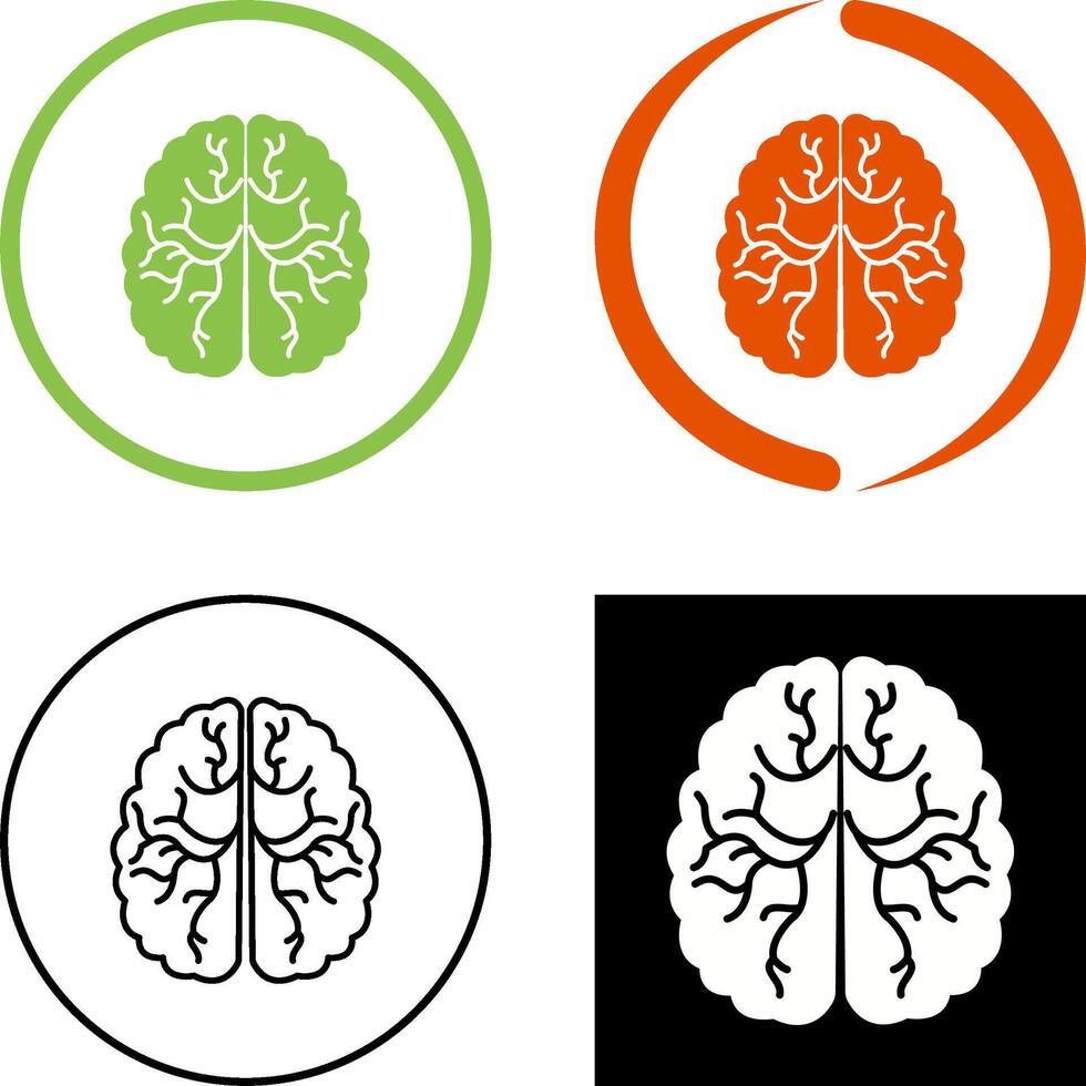 conception d'icône de cerveau vecteur