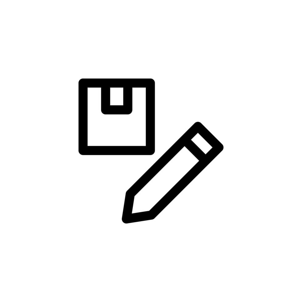 illustration vectorielle de conception d'icône de rédaction avec stylo symbole, marketing, promotion, produit pour les entreprises de publicité vecteur