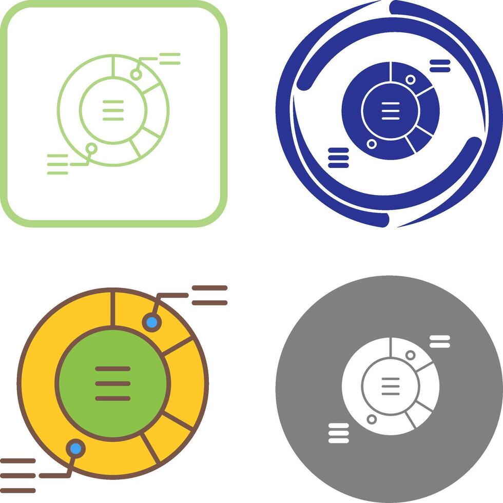 conception d'icône graphique à secteurs vecteur