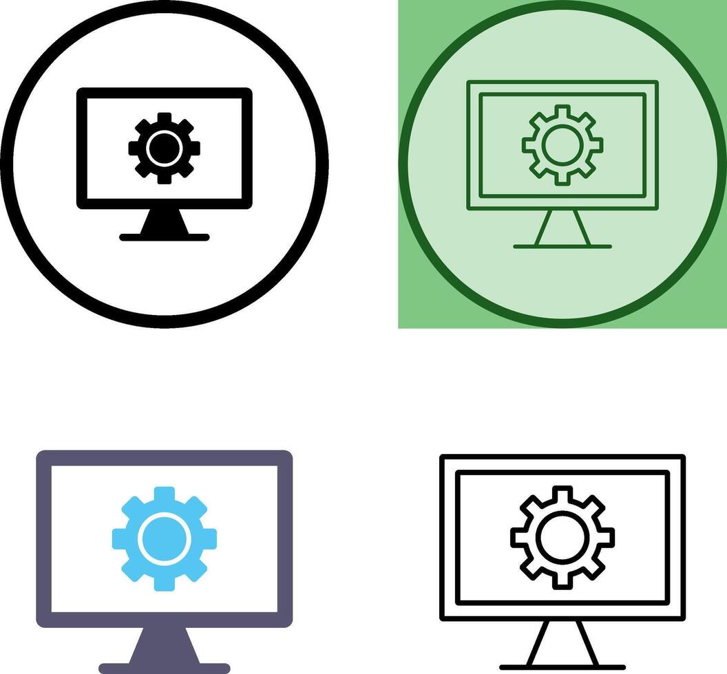 moniteur écran icône conception vecteur