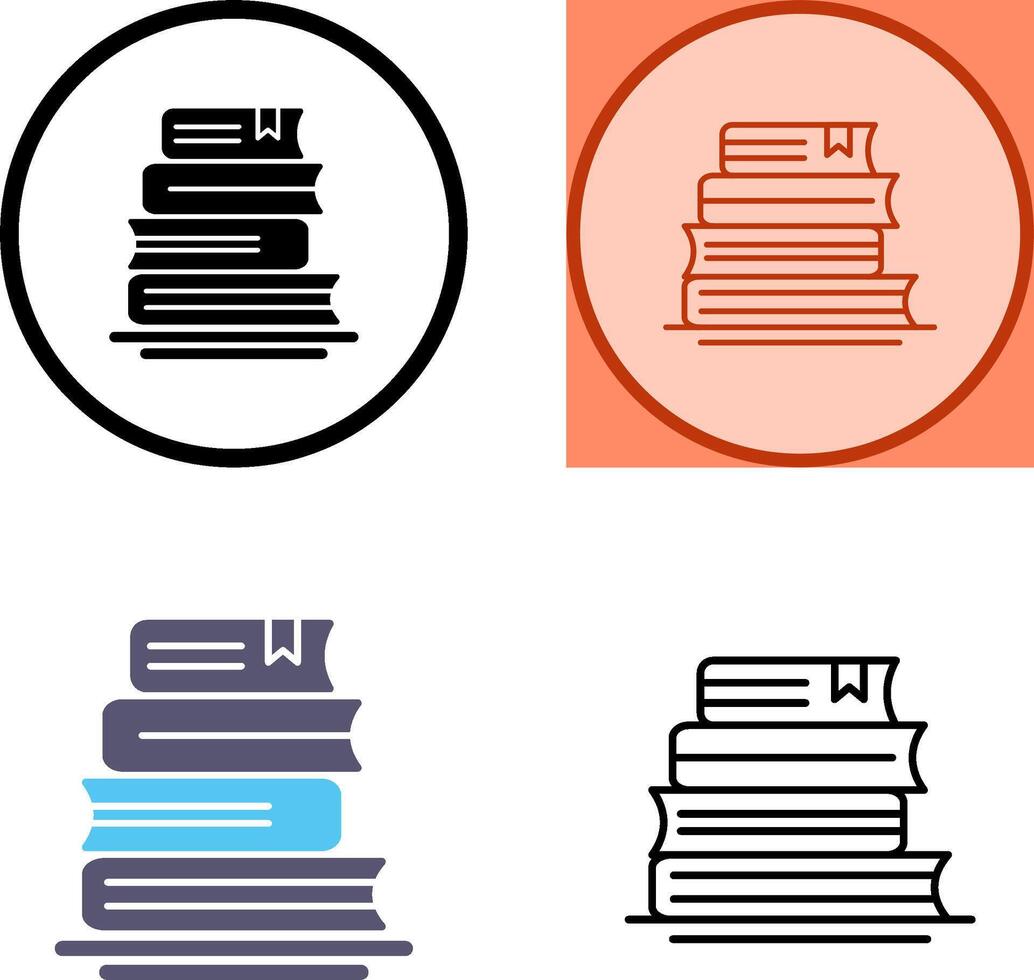 conception d'icône de livres vecteur