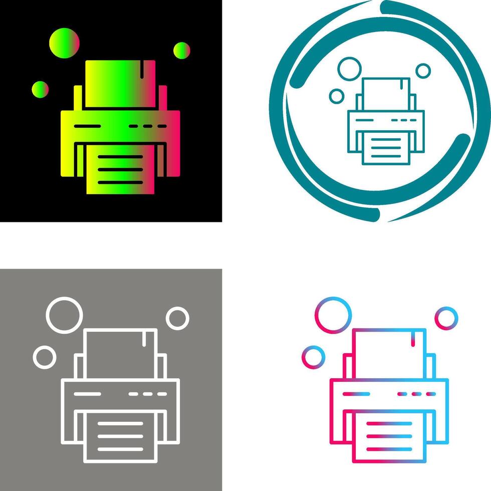 conception d'icône d'imprimante vecteur