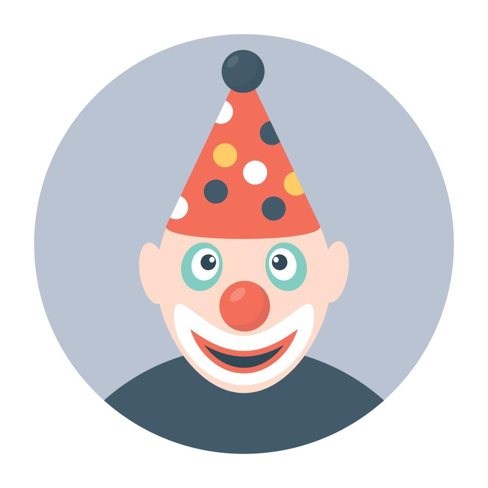 concepts de clown d'anniversaire vecteur