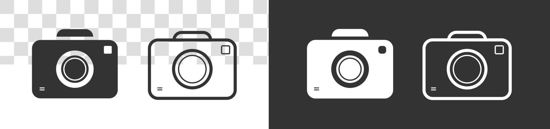 jeu d'icônes de caméra. icône d'appareil photo dans un style différent. illustration vectorielle vecteur