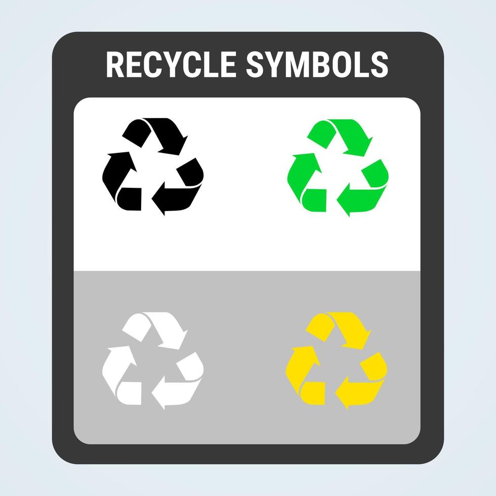 recycler les collections de symboles vecteur