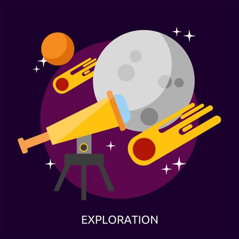 Exploration Illustration conceptuelle Design vecteur