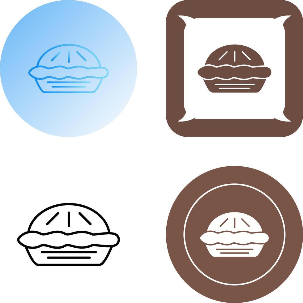 conception d'icône de tarte vecteur