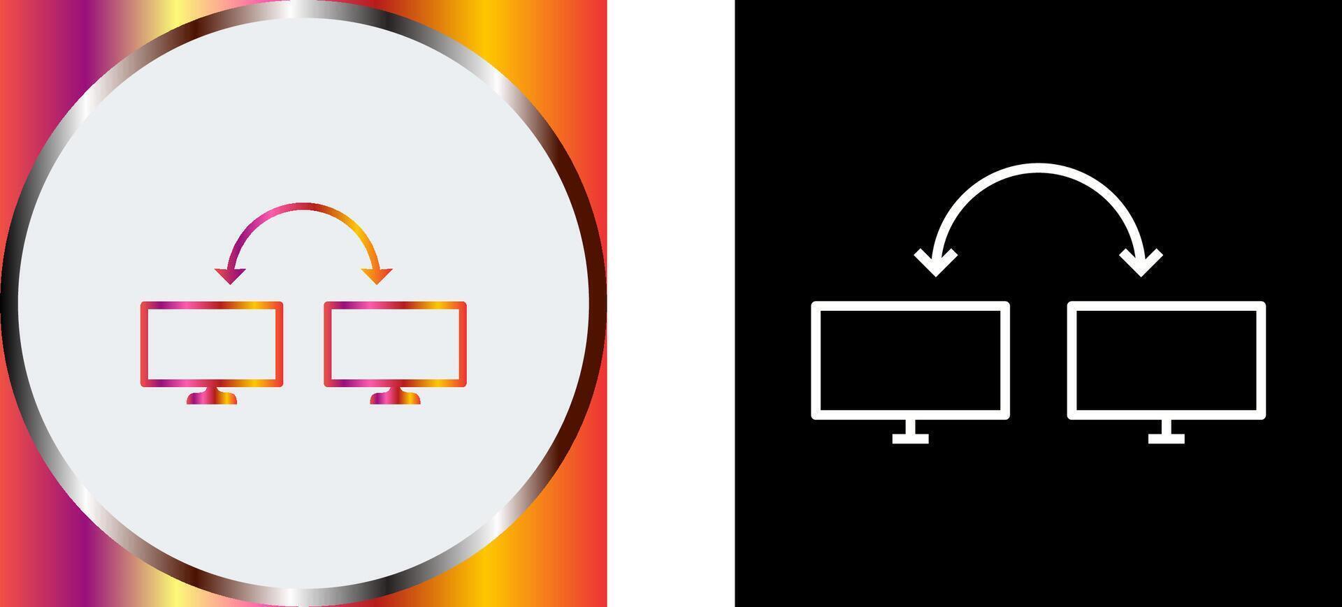 unique connecté systèmes icône conception vecteur