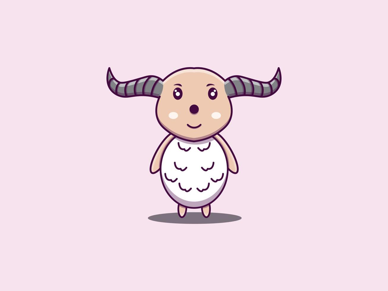 illustration de dessin animé de mouton mignon vecteur impression