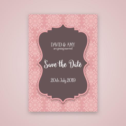 Save the design décoratif invitation de date vecteur