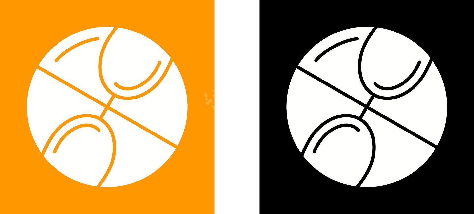 conception d'icône de basket-ball vecteur