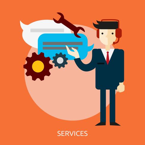 Services Illustration conceptuelle Design vecteur