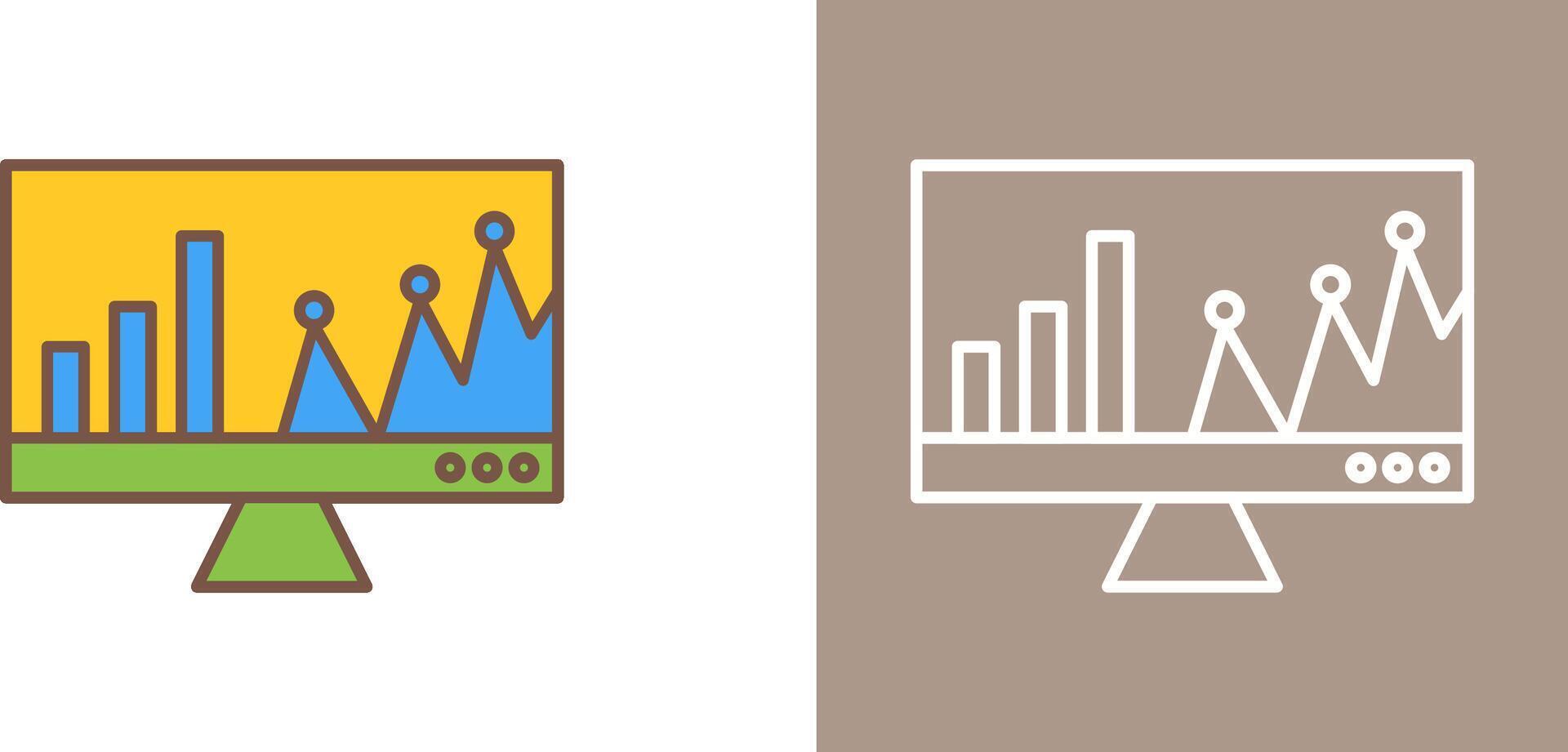 en ligne Statistiques icône conception vecteur