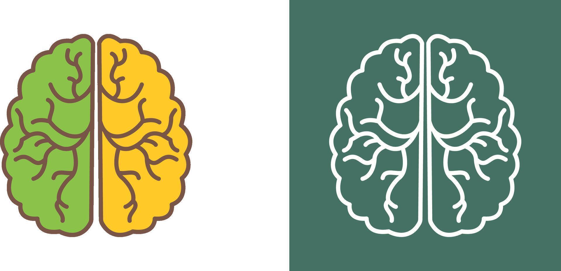 conception d'icône de cerveau vecteur