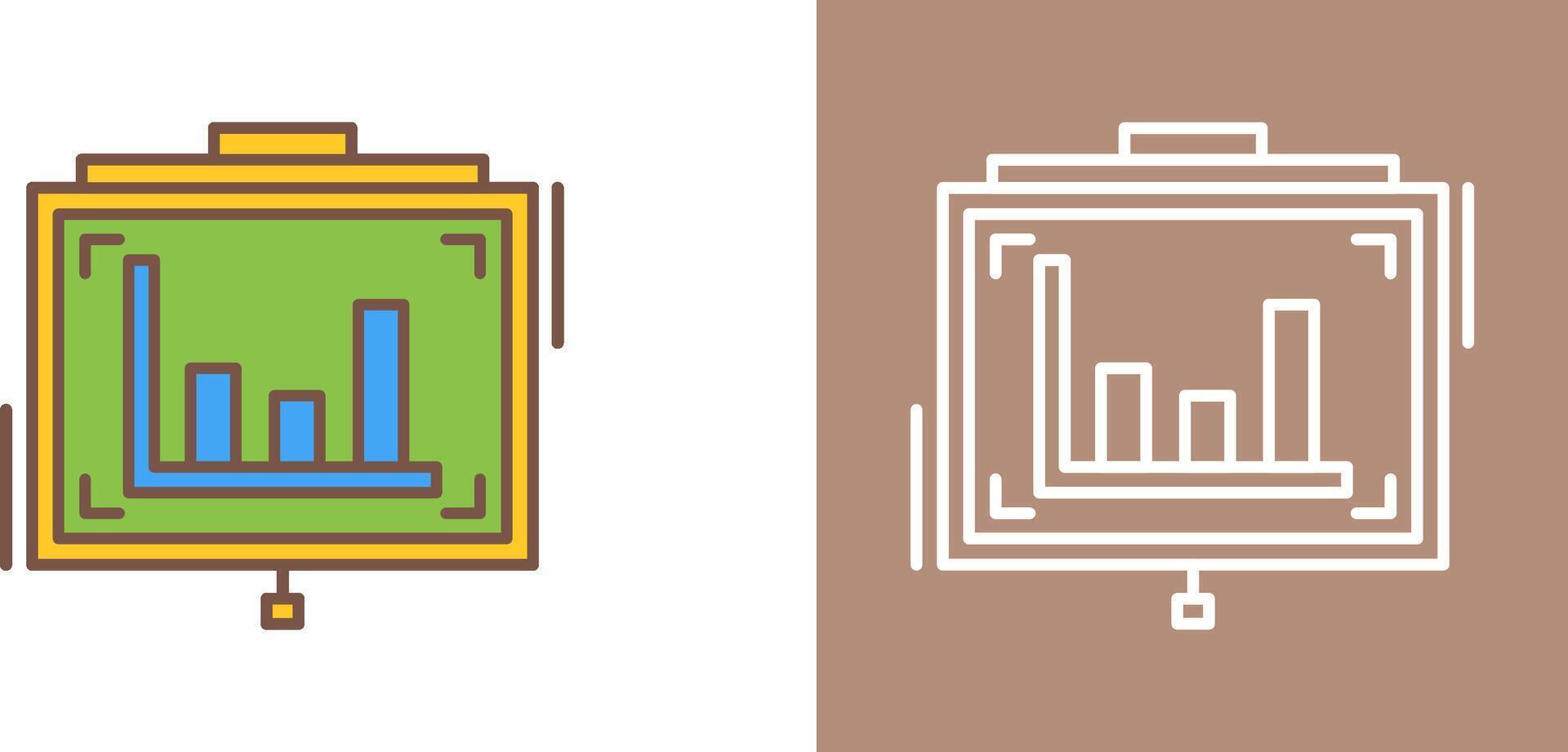 conception d'icône de présentation vecteur